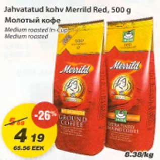 Allahindlus - Jahvatatud kohv Merrild Red