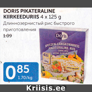 Allahindlus - DORIS PIKATERALINE KIIRKEEDURIIS