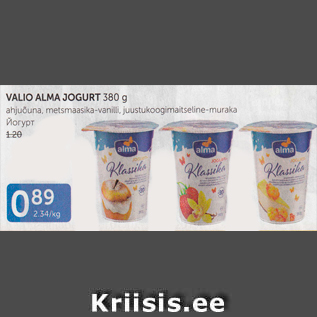 Allahindlus - VALIO ALMA JOGURT 380 G