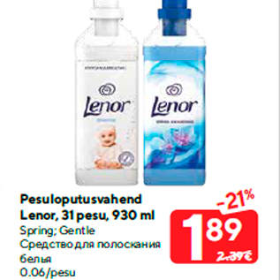 Allahindlus - Pesuloputusvahend Lenor, 31 pesu, 930 ml