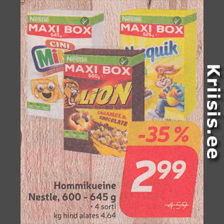 Allahindlus - Hommikueine Nestle, 600 - 645 g