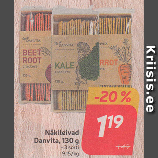 Allahindlus - Näkileivad Danvita, 130 g