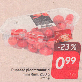 Скидка - Красные мини-томаты сливовидные Rimi, 250 г