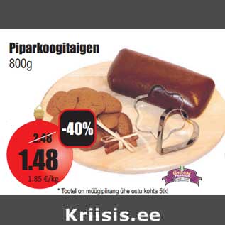 Allahindlus - Piparkoogitaigen 800g