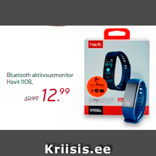 Allahindlus - Bluetooth aktiivsusmonitor Havit 1108