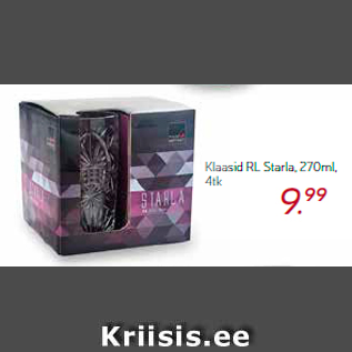 Allahindlus - Klaasid RL Starla, 270ml, 4tk