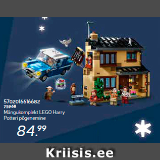 Allahindlus - Mängukomplekt LEGO Harry Potteri põgenemine