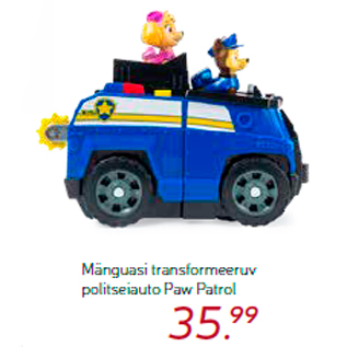 Allahindlus - Mänguasi transformeeruv politseiauto Paw Patrol