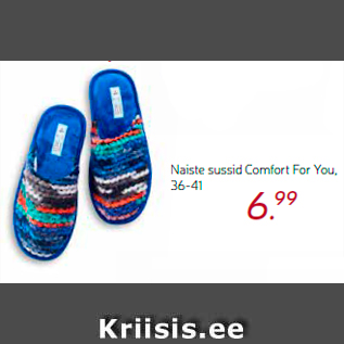 Allahindlus - Naiste sussid Comfort For You, 36-41
