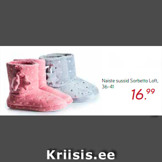 Allahindlus - Naiste sussid Sorbetto Loft, 36-41