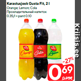 Allahindlus - Karastusjook Gusta Fit, 2 l