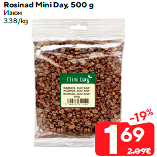 Allahindlus - Rosinad Mini Day, 500 g