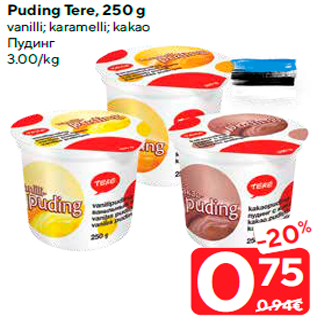 Allahindlus - Puding Tere, 250 g