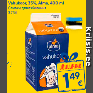 Allahindlus - Vahukoor, 35%, Alma, 400 ml