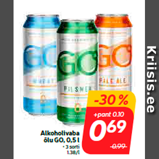 Скидка - Безалкогольное пиво GO, 0.5 л