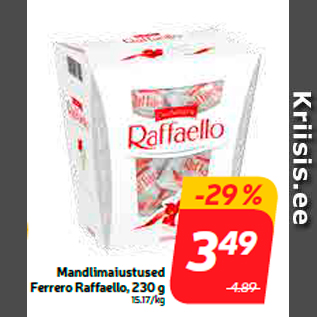 Скидка - Конфеты миндальные Ferrero Raffaello, 230 г