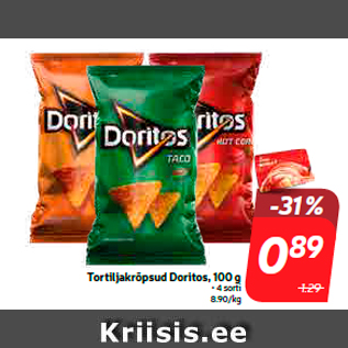 Allahindlus - Tortiljakrõpsud Doritos, 100 g