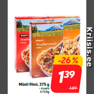 Allahindlus - Müsli Rimi, 375 g