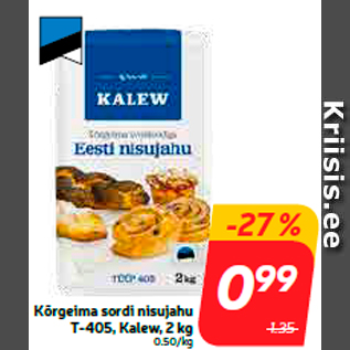 Allahindlus - Kõrgeima sordi nisujahu T-405, Kalew, 2 kg