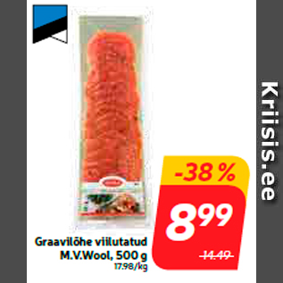 Allahindlus - Graavilõhe viilutatud M.V.Wool, 500 g