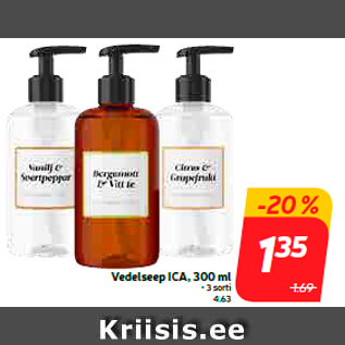 Allahindlus - Vedelseep ICA, 300 ml