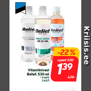 Allahindlus - Vitamiinivesi Belief, 530 ml