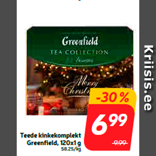 Скидка - Чайный подарочный набор Greenfield, 120х1 г