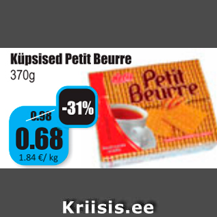 Allahindlus - Küpsised Petit Beurre 370 g