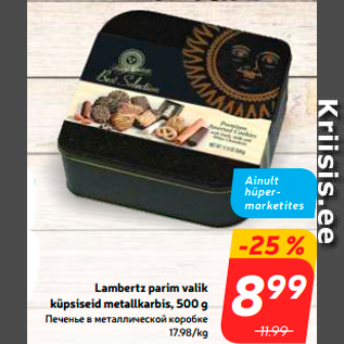 Allahindlus - Lambertz parim valik küpsiseid metallkarbis, 500 g