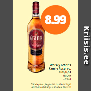 Allahindlus - Whisky Grant´s Family Reserve