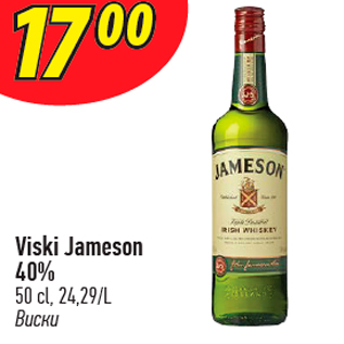 Allahindlus - Viski Jameson 40%