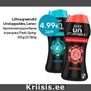 Allahindlus - Lõhnagraanulid Unstoppables, Lenor;