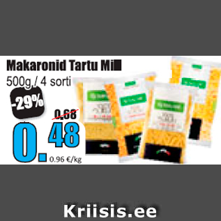 Скидка - Макароны Tartu Mill