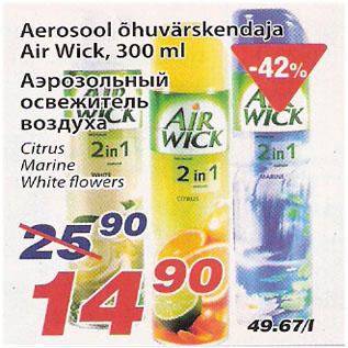 Allahindlus - Aerosool õhuvärskendaja Air Wick