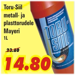 Allahindlus - Toru-Siil metall- ja plasttorudele Mayeri