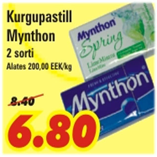 Allahindlus - Kurgupastill Mynthon