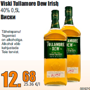 Allahindlus - Viski Tullamore Dew Irish