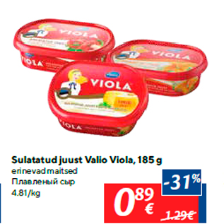Allahindlus - Sulatatud juust Valio Viola, 185 g