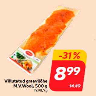 Allahindlus - Viilutatud graavilõhe M.V.Wool, 500 g