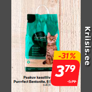 Allahindlus - Paakuv kassiliiv Purrrfect Bentonite, 8 l