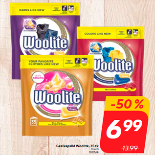 Скидка - Гелевые капсулы Woolite, 35 шт.