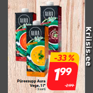 Allahindlus - Püreesupp Aura Vege, 1 l*