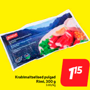 Allahindlus - Krabimaitselised pulgad Rimi, 300 g