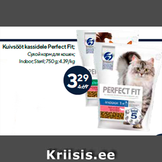 Allahindlus - Kuivsööt kassidele Perfect Fit