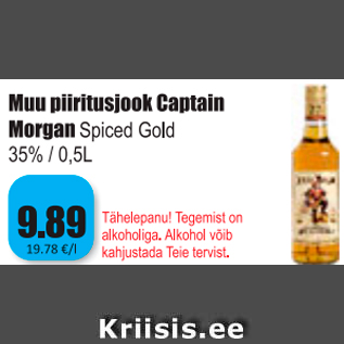 Allahindlus - Muu piiritusjook Captain Morgan