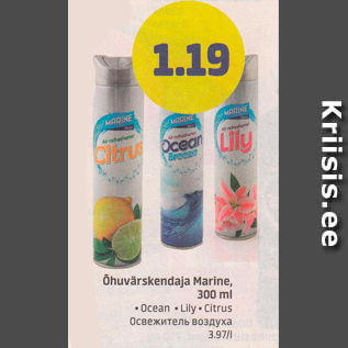 Allahindlus - Õhuvärskendaja marine, 300 ml