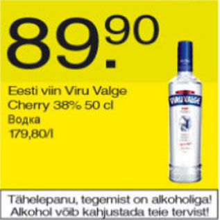 Allahindlus - Eesti viin Viru Valge Cherry