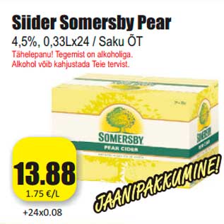 Allahindlus - Siider Somersby Pear