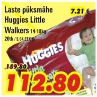 Allahindlus - Laste püksmähe Huggies Little Walkers