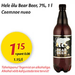 Allahindlus - Hele õlu Bear Beer,